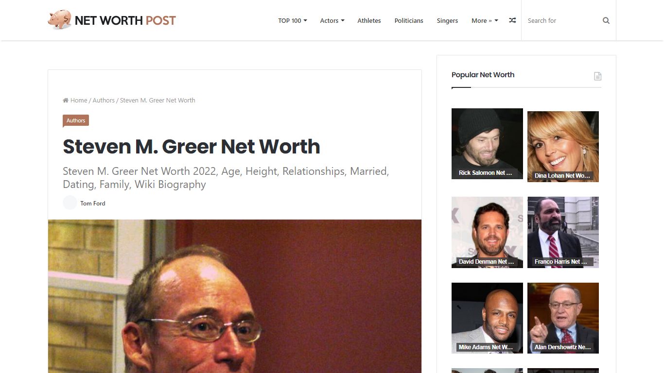 Steven M. Greer Net Worth